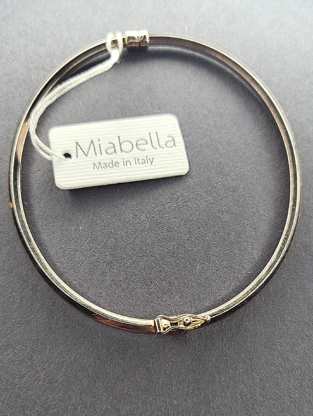 Miabella Sterling Silver Hinged Bangle Bracelet